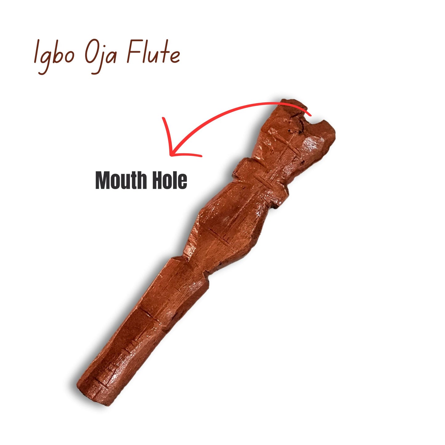 Traditional Flute, African Musical Instrument #2 Igbo Wooden Oja
