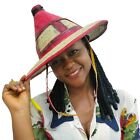 Fulani Straw Hat, Leather Conical Men Women-Sun Protection Hat