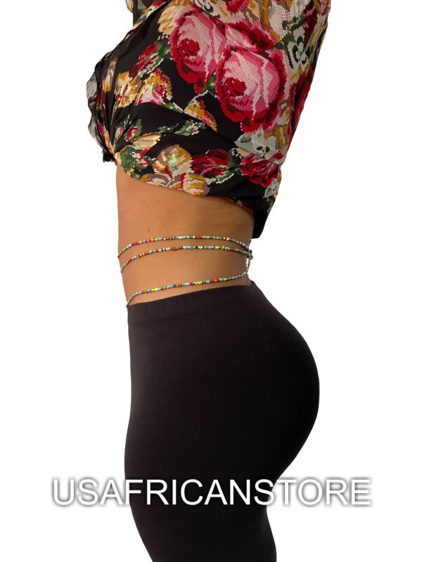 African Waist Beads, Handmade Weight Loss Tracker, Belly Chain w Clasp Women Jewel