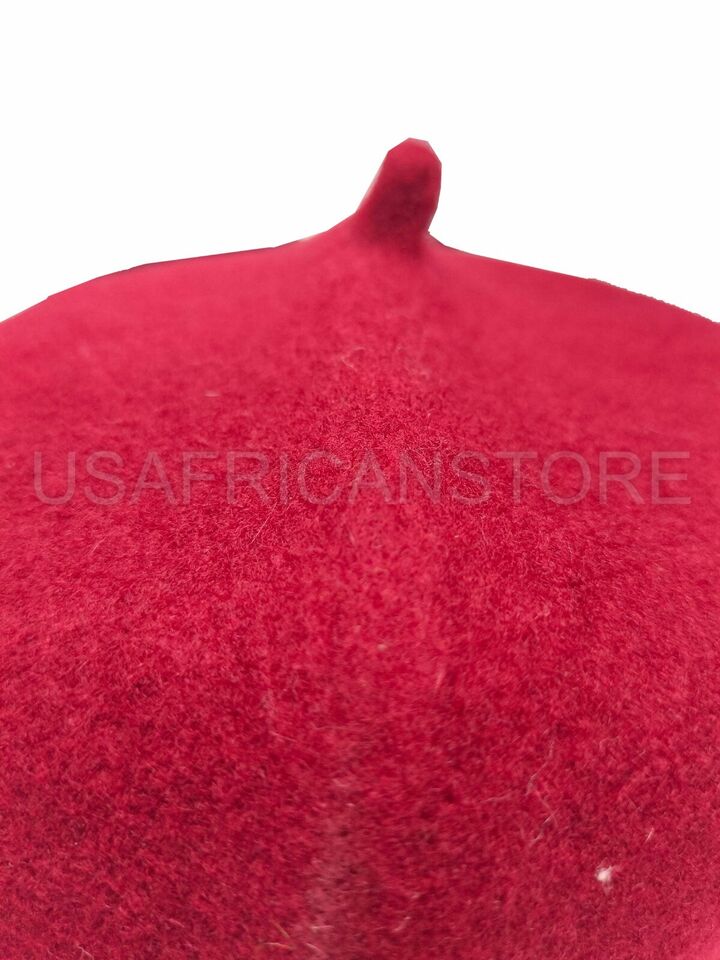 Red Wool Original Igbo Caps For Men, Igbo Traditional Red Caps, Chieftaincy Cap